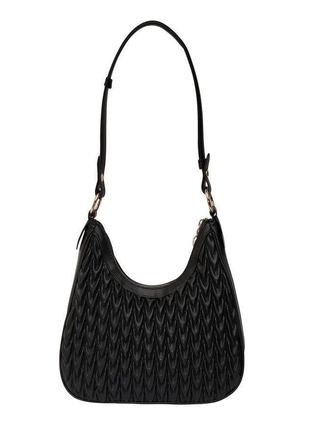 Lino Perros Black Quilted Shoulder Bag - Image 3